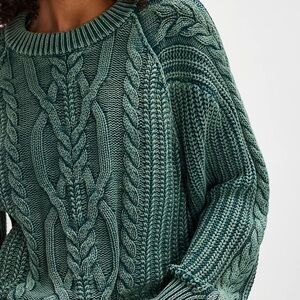 Frankie Cable Sweater I Large I Green